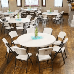 60Inch Round Table & Chairs Package