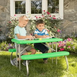 Green Kids Picnic Table