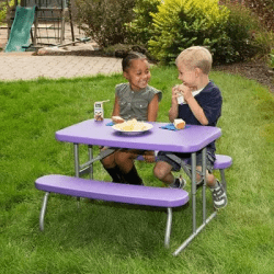 Purple Kids Picnic Table