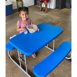 Blue Kids Picnic Table