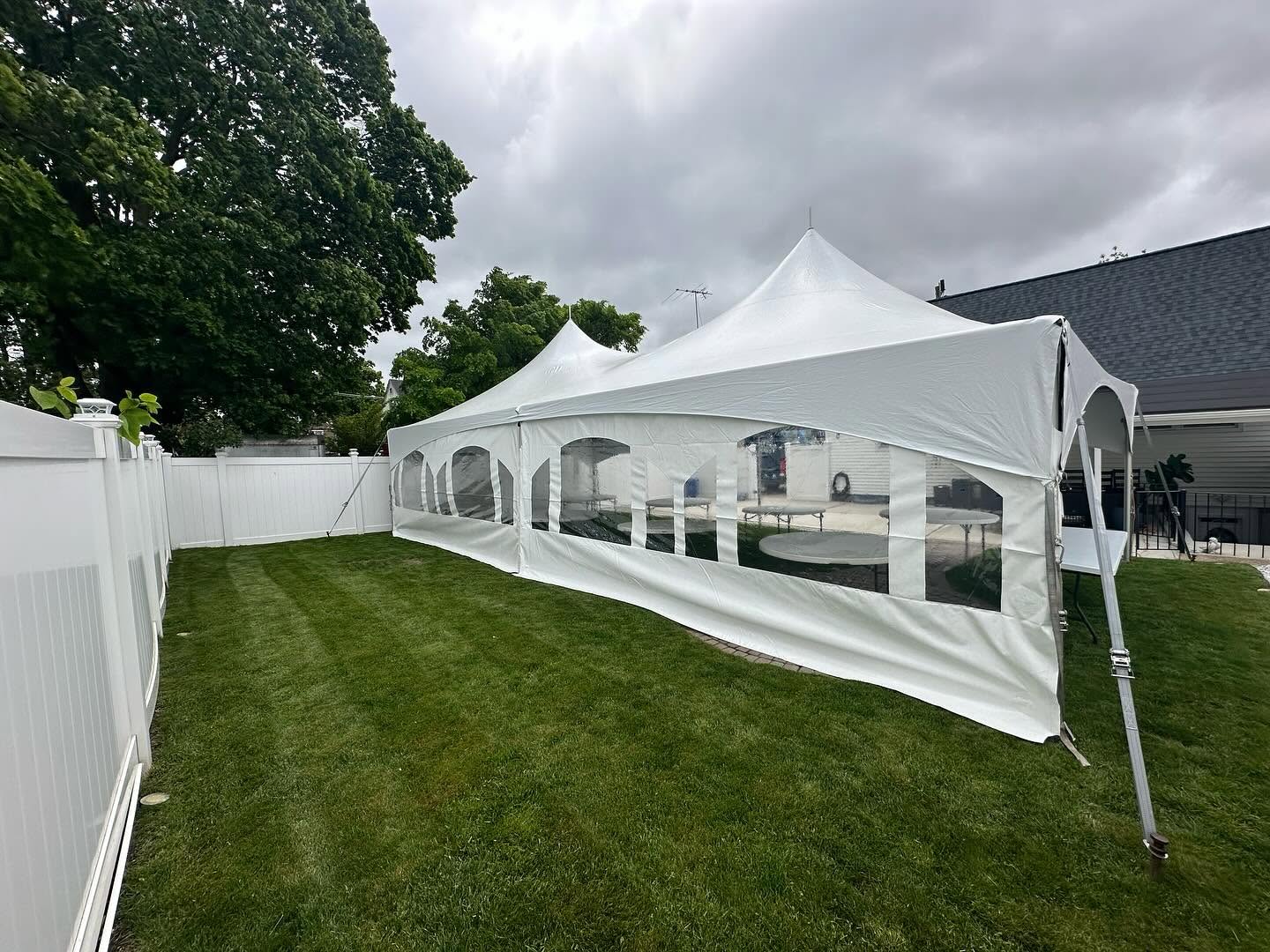 Home 20x30 high peak party tent rental