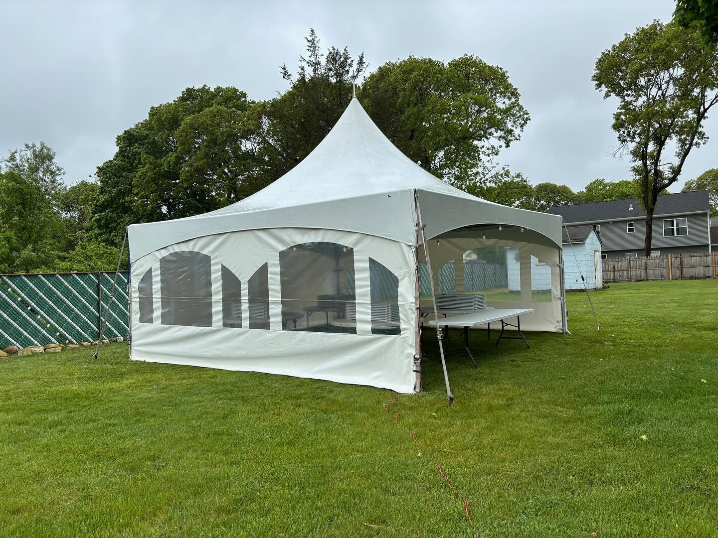 Home 20x20 high peak tent rental