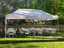 10x20 Canopy With Tables & Chairs Package Deal
