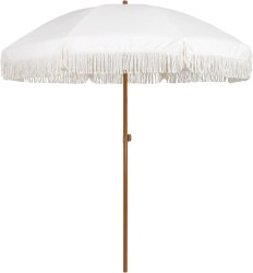 White Fringe Umbrella