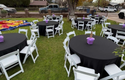 60Inch Round Table With Resin Chairs Package Deal