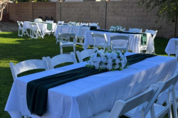 6FT Table With Resin Chairs Package Deal