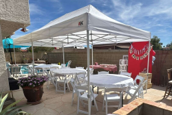 10X20 Canopy, Round Tables & Resin Chairs Package Deal
