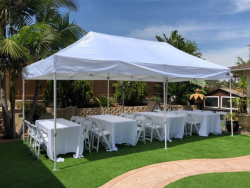 10X20 Canopy, 4 Tables, & Resin Chairs Package Deal